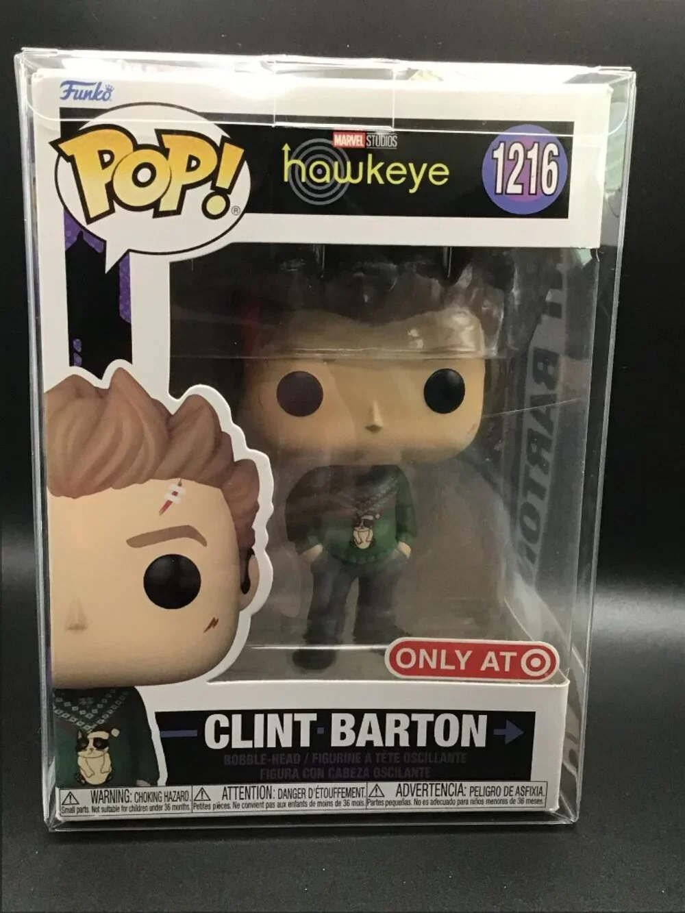Funko Pop Marvel Studios Hawkeye Clint Barton Bobble-Head #1216 w/Pop Protector
